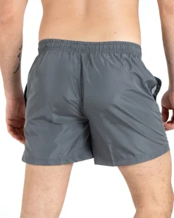 Costume Da Bagno Summer Pantaloncino Boxer Elastico Tinta Unita Grigio GIOSAL-SU1131A