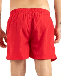 Costume Da Bagno Summer Pantaloncino Boxer Elastico Tinta Unita Rosso GIOSAL-SU1133A