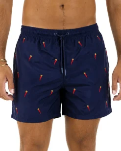 Costume fantasia boxer regular fit corno portafortuna blu GIOSAL-SU1263A