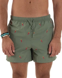 Costume fantasia boxer regular fit corno portafortuna verde GIOSAL-SU1234A