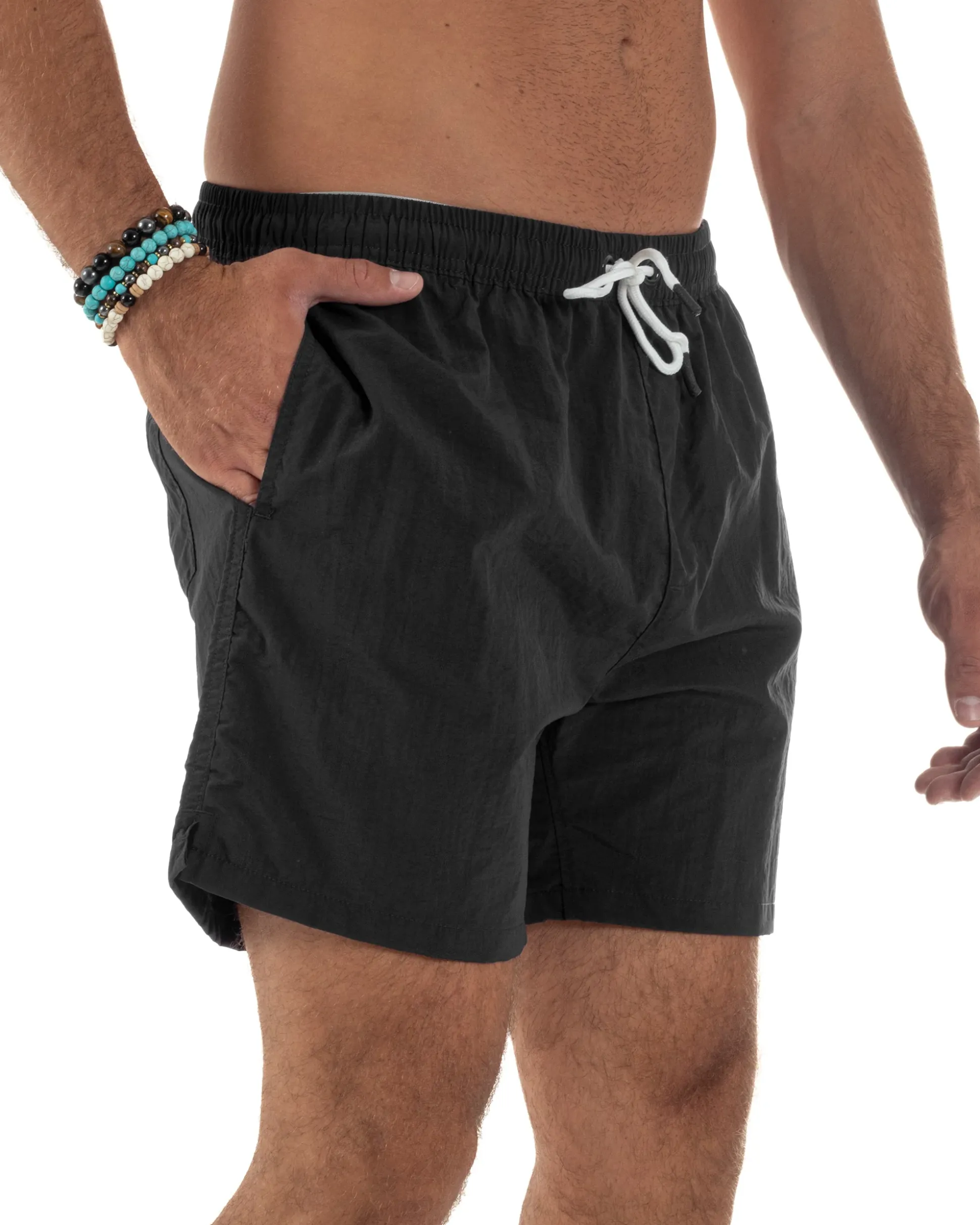 Costume Tinta Unita Boxer Basic Nero SU1241A