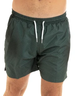 Costume Uomo Boxer Verde Elastico Microfantasia Casual Summer GIOSAL-SU1177A