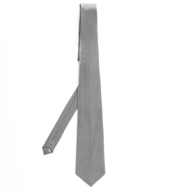 Cravatta uomo unisex elegante cerimonia casual basic raso grigio GIOSAL-CP1031A