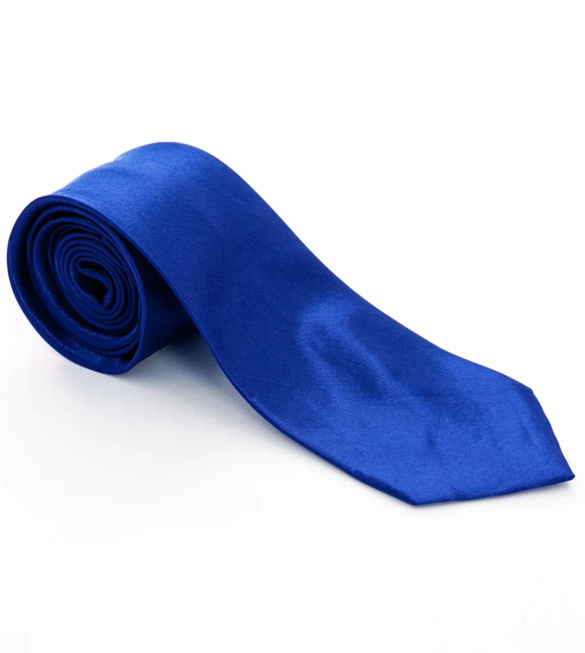 Cravatta uomo unisex elegante cerimonia casual basic raso blu royal GIOSAL-CP1057A
