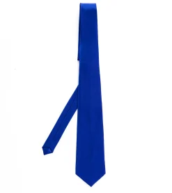 Cravatta uomo unisex elegante cerimonia casual basic raso blu royal GIOSAL-CP1057A