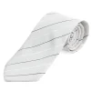 Cravatta uomo unisex slim in effetto seta con riga sottile a contrasto micro quadrati bianco GIOSAL-CP1186A