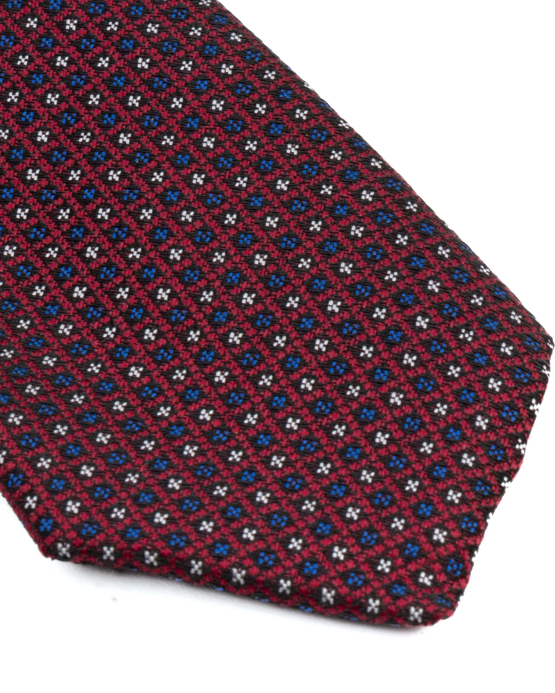 Cravattino uomo unisex cravatta elegante cerimonia microfantasia a pois floreale bordeaux GIOSAL-CP1175A