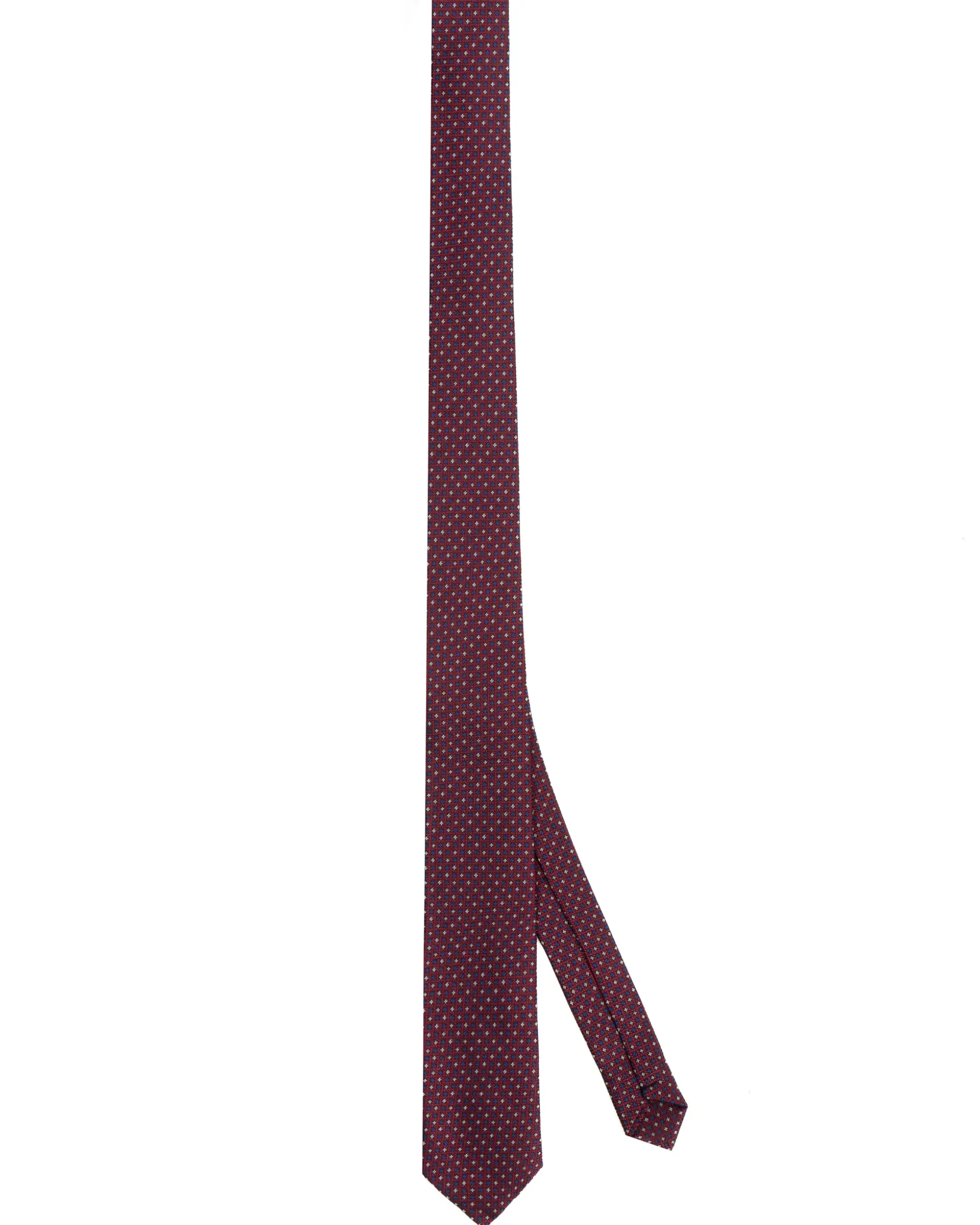 Cravattino uomo unisex cravatta elegante cerimonia microfantasia a pois floreale bordeaux GIOSAL-CP1175A
