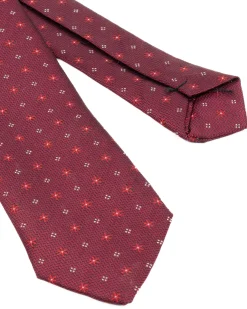 Cravattino uomo unisex cravatta elegante cerimonia microfantasia a contrasto bordeaux GIOSAL-CP1170A