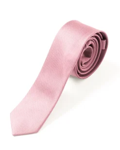 Cravattino uomo unisex cravatta pala media elegante cerimonia casual basic raso diagonale rosa GIOSAL-CP1164A