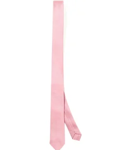 Cravattino uomo unisex cravatta pala media elegante cerimonia casual basic raso diagonale rosa GIOSAL-CP1164A
