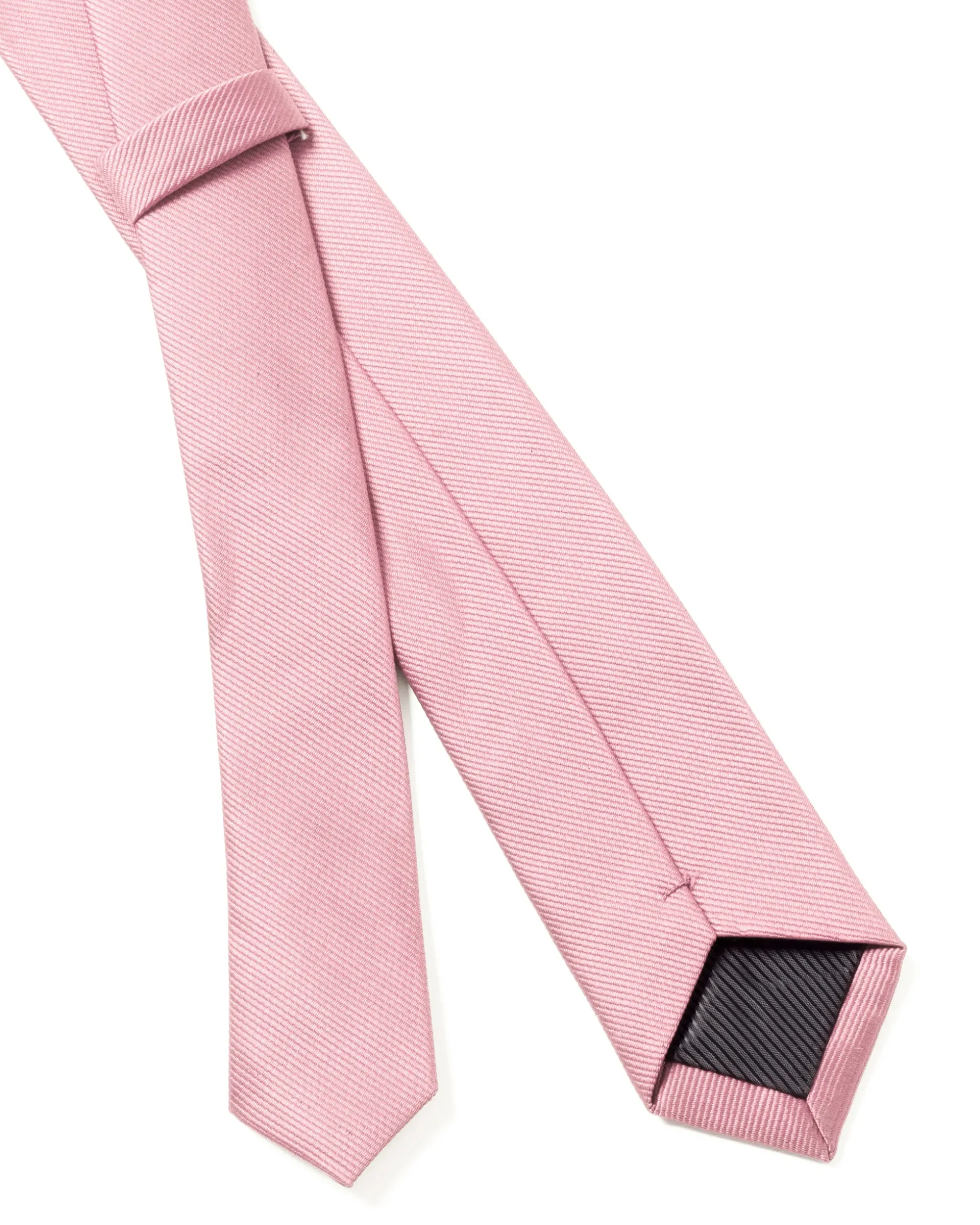 Cravattino uomo unisex cravatta pala media elegante cerimonia casual basic raso diagonale rosa GIOSAL-CP1164A