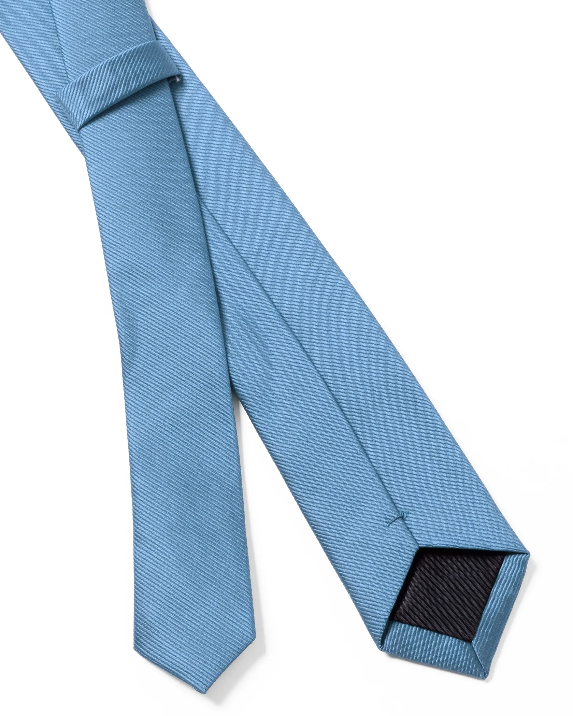 Cravattino uomo unisex cravatta pala media elegante cerimonia casual basic raso diagonale celeste GIOSAL-CP1161A