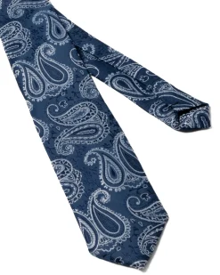 Cravattino Uomo Unisex Cravatta Pala Media Elegante Cerimonia Casual Fantasia Damascata Jacquard Blu Chiaro GIOSAL-CP1151A