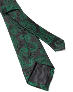 Cravattino Uomo Unisex Cravatta Pala Media Elegante Cerimonia Casual Fantasia Damascata Jacquard Nero GIOSAL-CP1148A