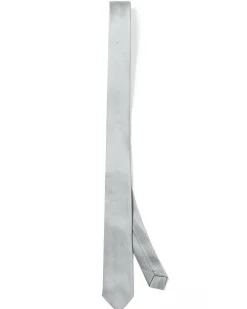 Cravattino Uomo Unisex Cravatta Pala Media Elegante Cerimonia Casual Basic Raso Diagonale Grigio Chiaro GIOSAL-CP1141A