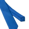 Cravattino Uomo Unisex Cravatta Pala Media Elegante Cerimonia Casual Basic Raso Diagonale Blu Royal GIOSAL-CP1140A