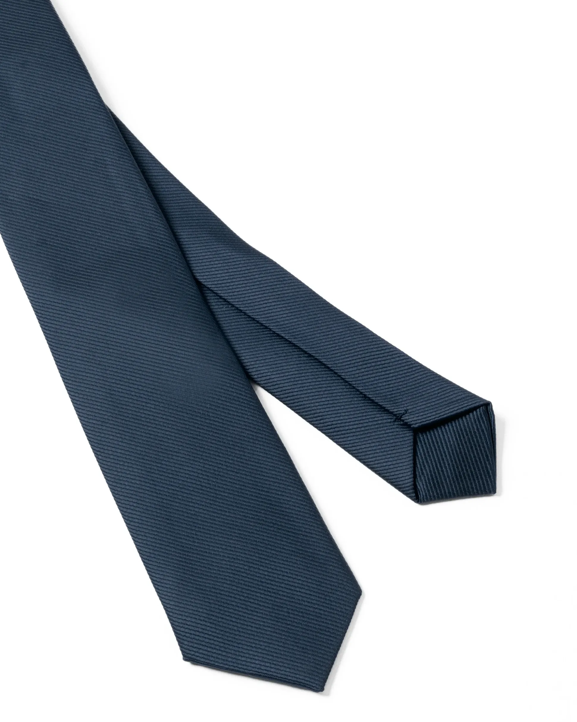 Cravattino Uomo Unisex Cravatta Pala Media Elegante Cerimonia Casual Basic Raso Diagonale Blu Scuro GIOSAL-CP1139A
