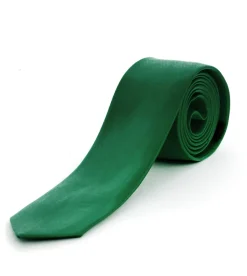Cravattino uomo unisex cravatta sottile elegante cerimonia casual basic raso verde GIOSAL-CP1037A