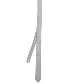 Cravattino uomo unisex cravatta sottile elegante cerimonia casual basic raso grigio chiaro GIOSAL-CP1040A