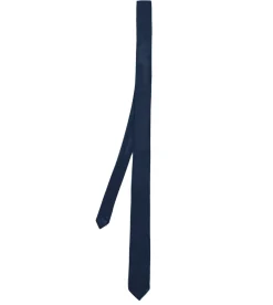 Cravattino uomo unisex cravatta sottile elegante cerimonia casual basic raso blu GIOSAL-CP1041A