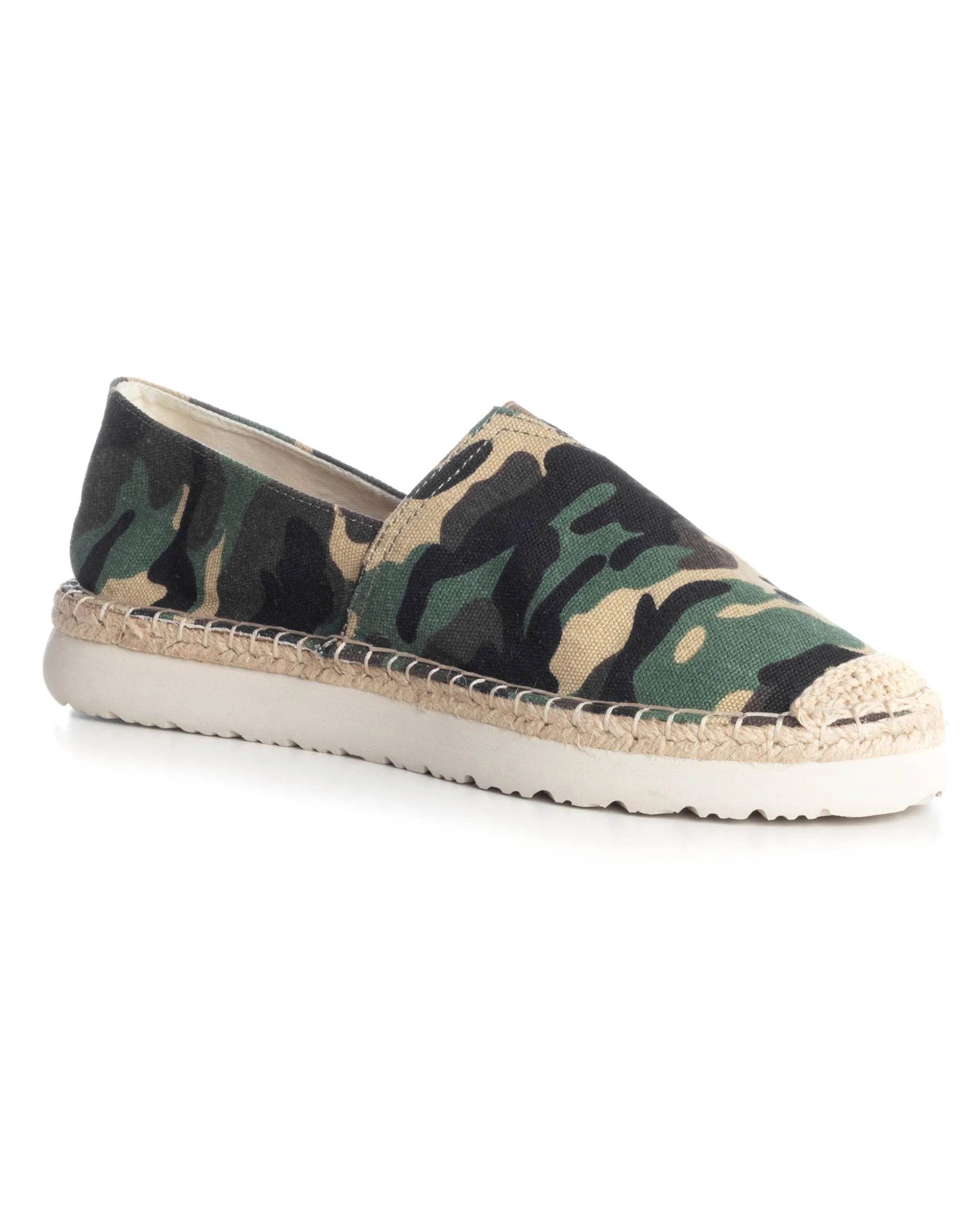 Espadrillas Scarpe Uomo Unisex Tela Estive Mare Fantasia Militare Mimetica Cotone Comode Leggere Verde GIOSAL-S1249A