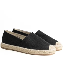 Espadrillas scarpe uomo unisex tela estive mare leggere nero GIOSAL-S1314A
