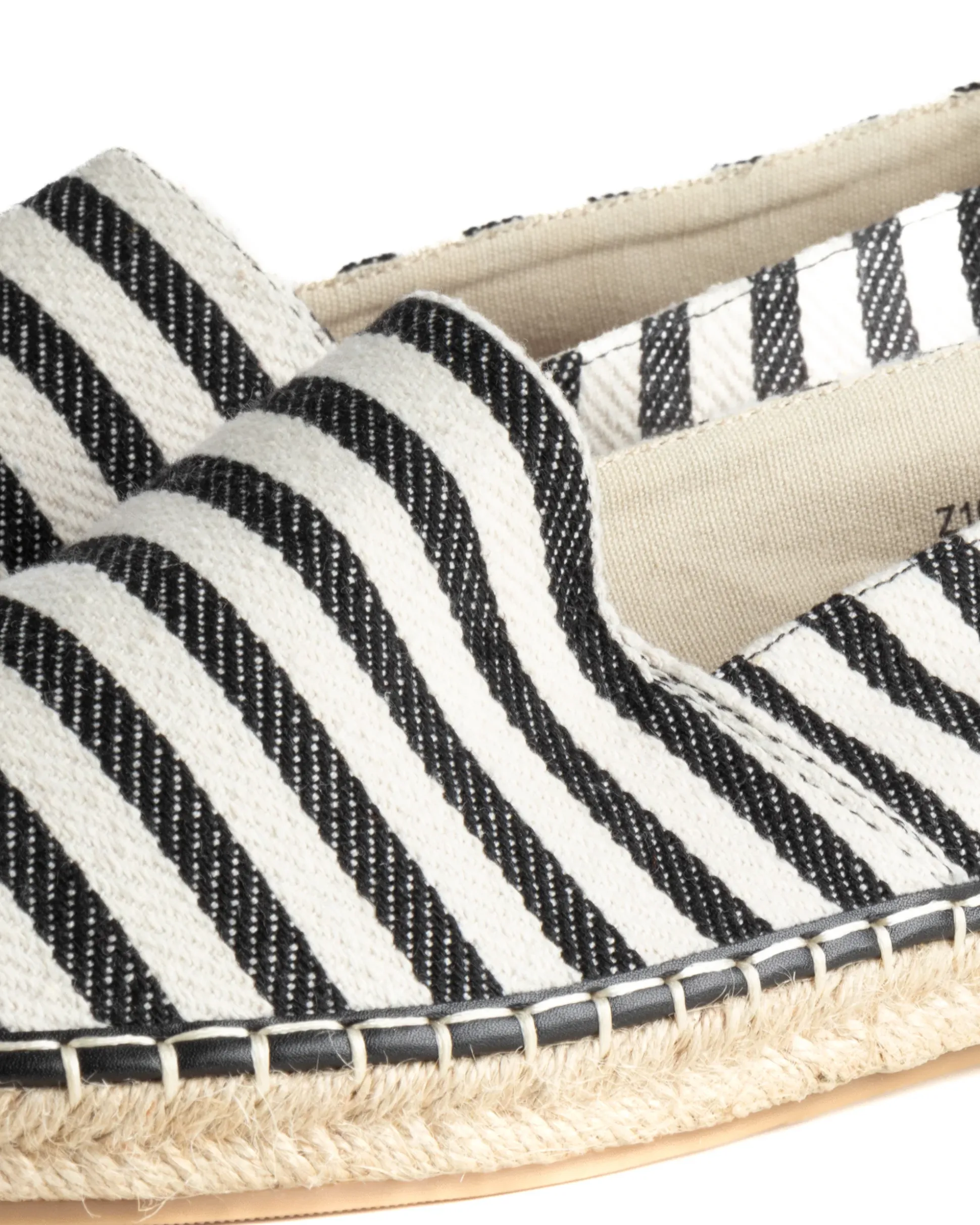 Espadrillas scarpe uomo unisex tela estive mare rigate nero GIOSAL-S1304A