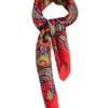 Foulard uomo unisex bandana paisley bordo satinato rosso GIOSAL-FD1001A