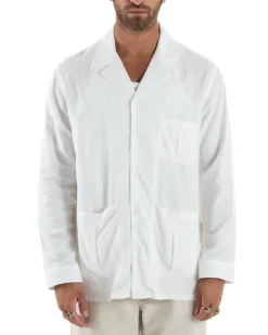 Giacca Camicia Sahariana In Lino G3306A