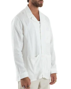 Giacca Camicia Sahariana In Lino G3306A