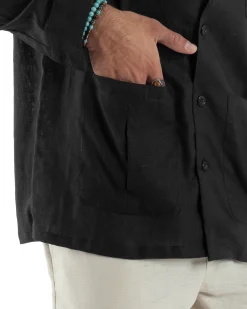 Giacca Camicia Sahariana In Lino G3307A