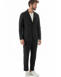 Giacca uomo monopetto no stiro impermeabile nero GIOSAL-BZ1011A