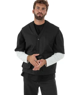 Gilet Casual Regular Fit Smanicato Streetwear G3325A