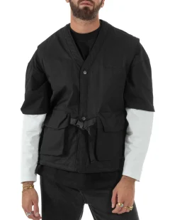 Gilet Casual Regular Fit Smanicato Streetwear G3325A