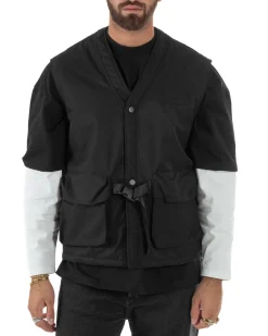 Gilet Casual Regular Fit Smanicato Streetwear G3325A