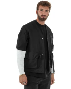 Gilet Casual Regular Fit Smanicato Streetwear G3325A