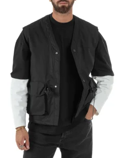 Gilet Casual Regular Fit Smanicato Streetwear G3325A