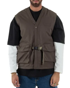 Gilet Casual Regular Fit Smanicato Streetwear G3323A