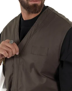 Gilet Casual Regular Fit Smanicato Streetwear G3323A