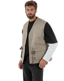 Gilet Casual Regular Fit Smanicato Streetwear G3324A