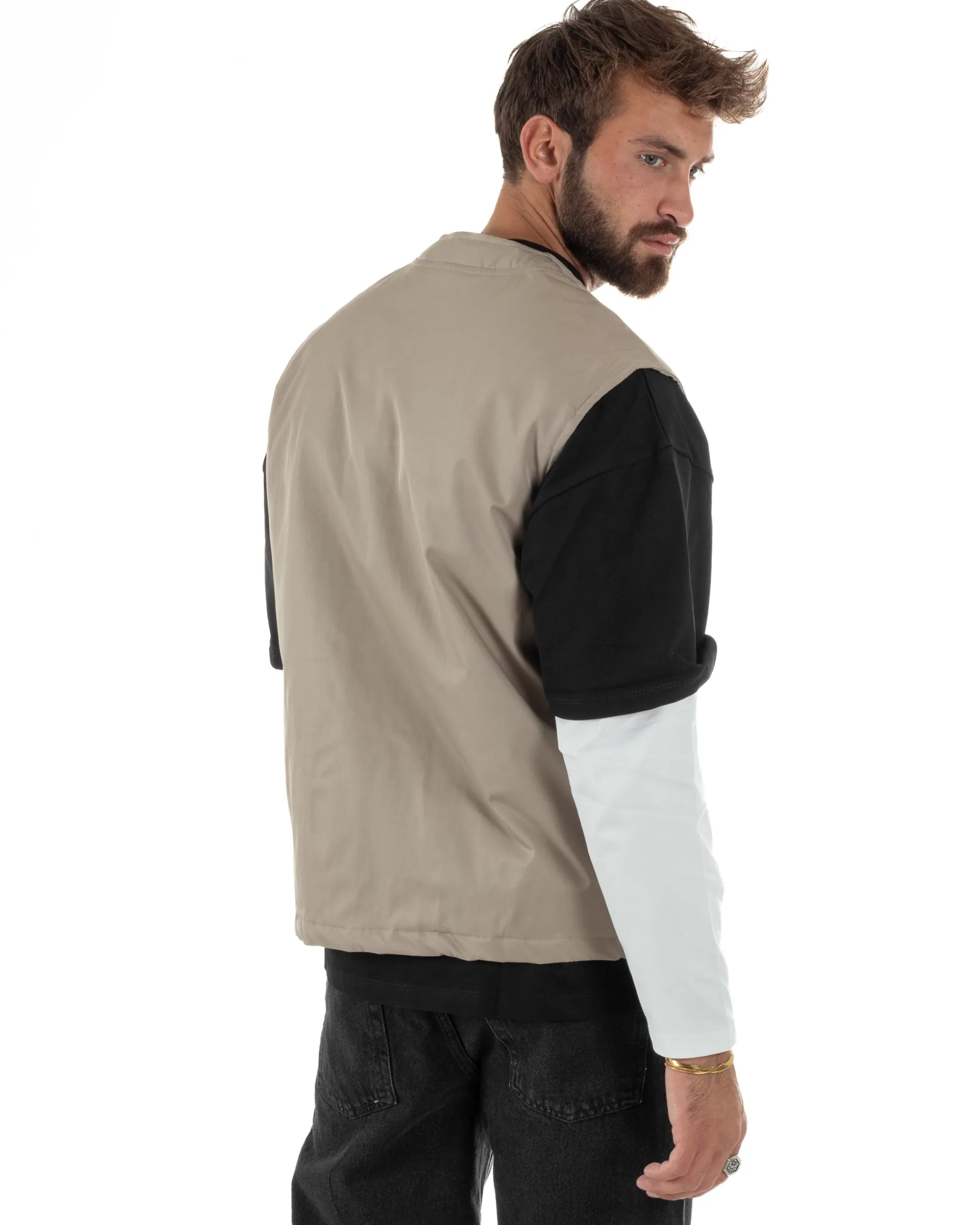 Gilet Casual Regular Fit Smanicato Streetwear G3324A