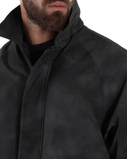 Giubbotto Bomber Oversize Sfumato Nero G3322A