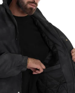 Giubbotto Bomber Oversize Sfumato Nero G3322A