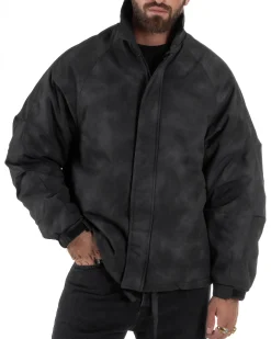 Giubbotto Bomber Oversize Sfumato Nero G3322A