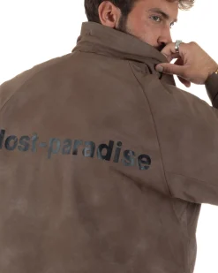 Giubbotto Bomber Oversize Sfumato Marrone G3321A