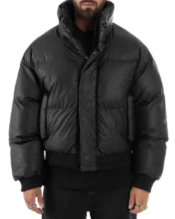 Giubbotto Oversize Piumino Bomber Full Zip Tessuto Opaco G3331A