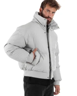 Giubbotto Oversize Piumino Bomber Full Zip Tessuto Opaco G3333A