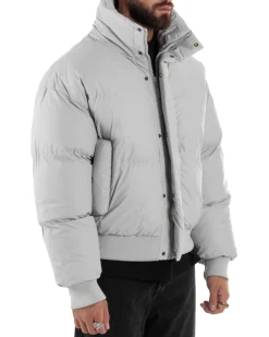 Giubbotto Oversize Piumino Bomber Full Zip Tessuto Opaco G3333A