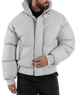 Giubbotto Oversize Piumino Bomber Full Zip Tessuto Opaco G3333A
